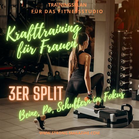 trainingsplan frauen 3er split|3er split trainingswoche.